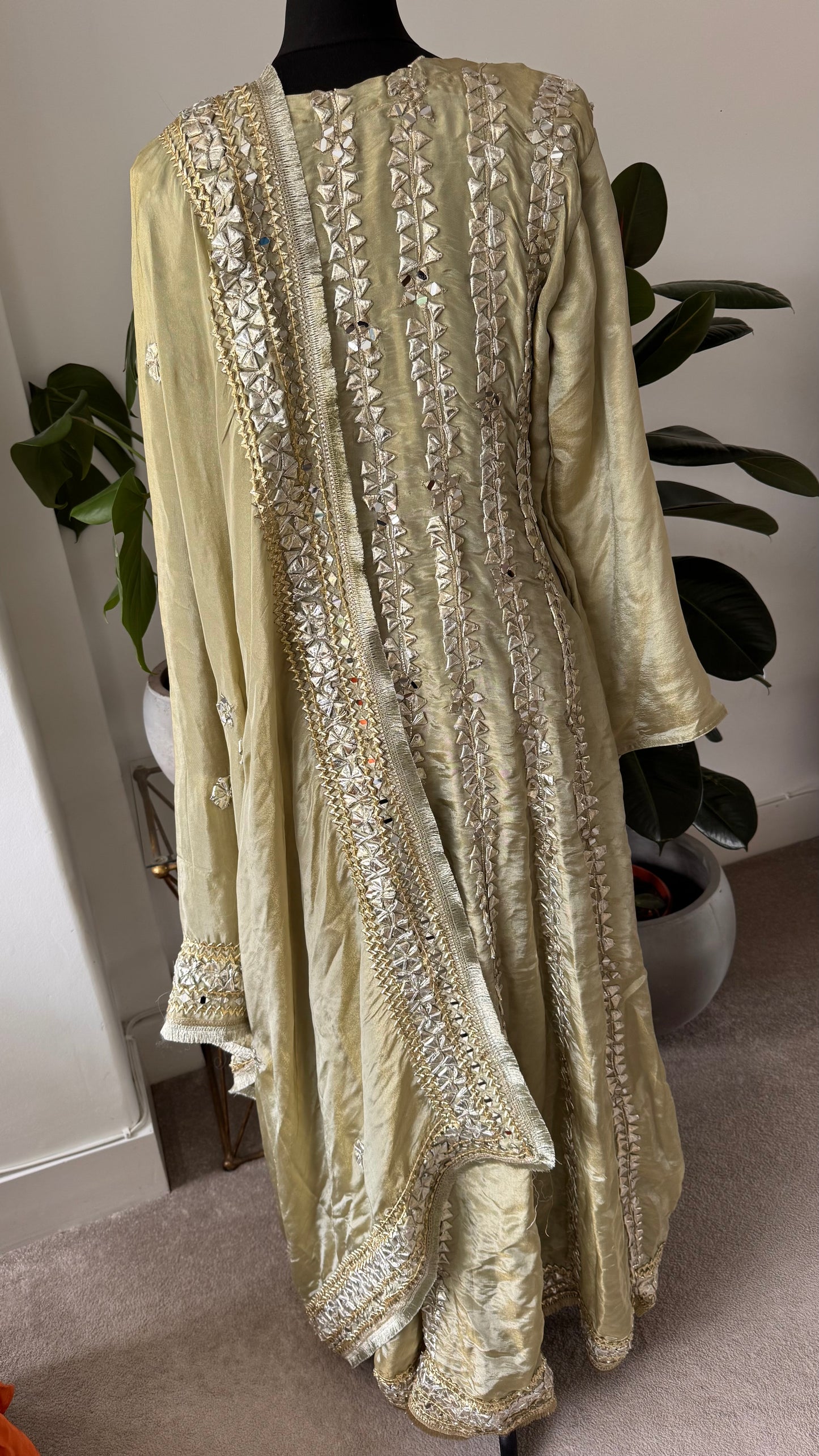 Hand Embroidered Gota and Mirror work Heavy Anarkali | The Oh My Gota Collection
