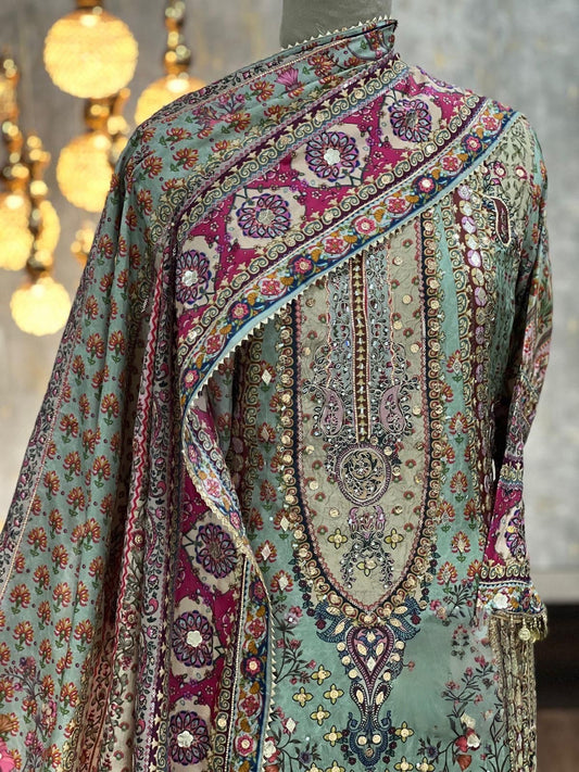 Design 2 | The Printed Silk Anarkali Collection