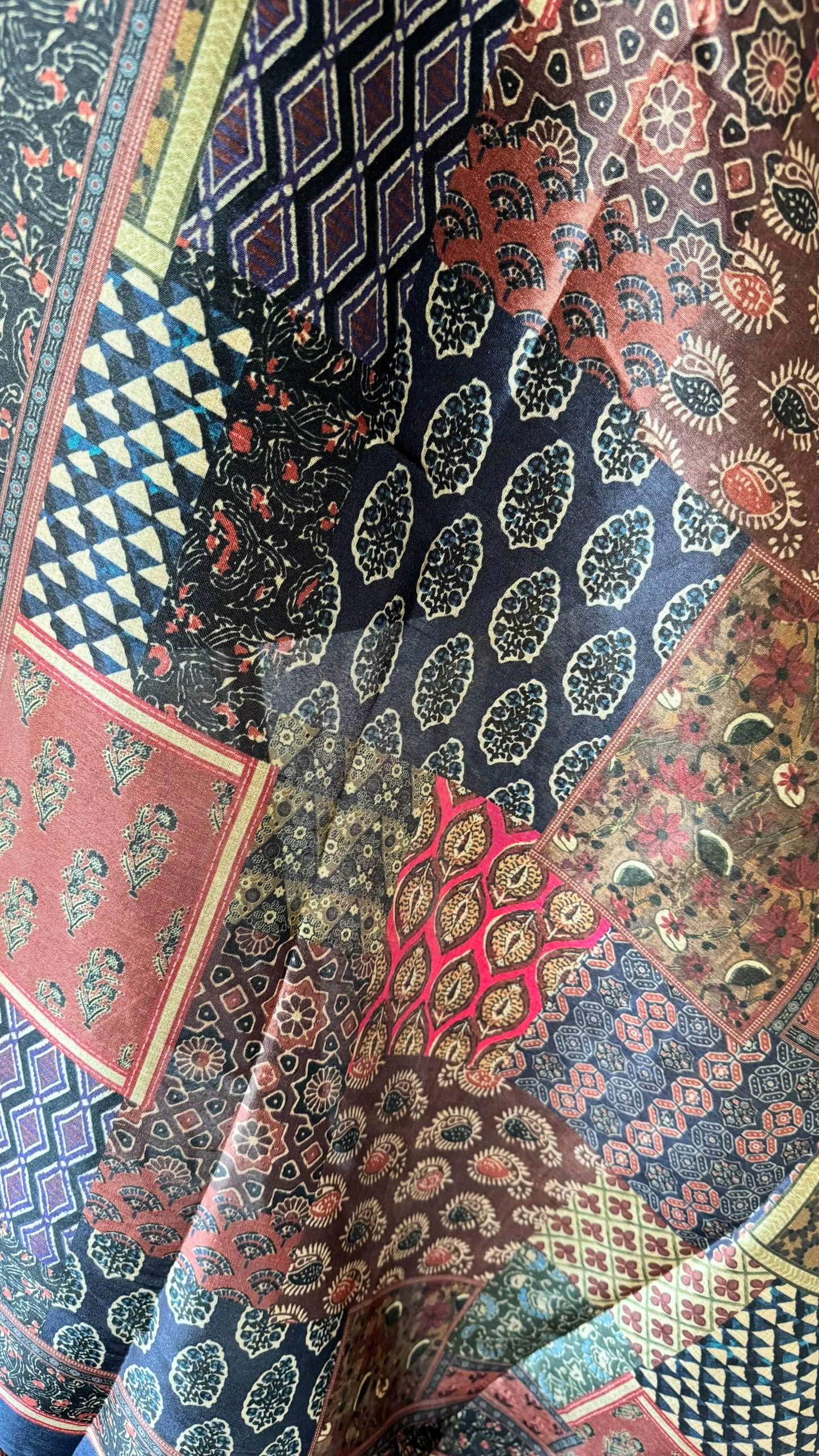 Patchwork Style Multi Coloured | Pure Linen Duputta
