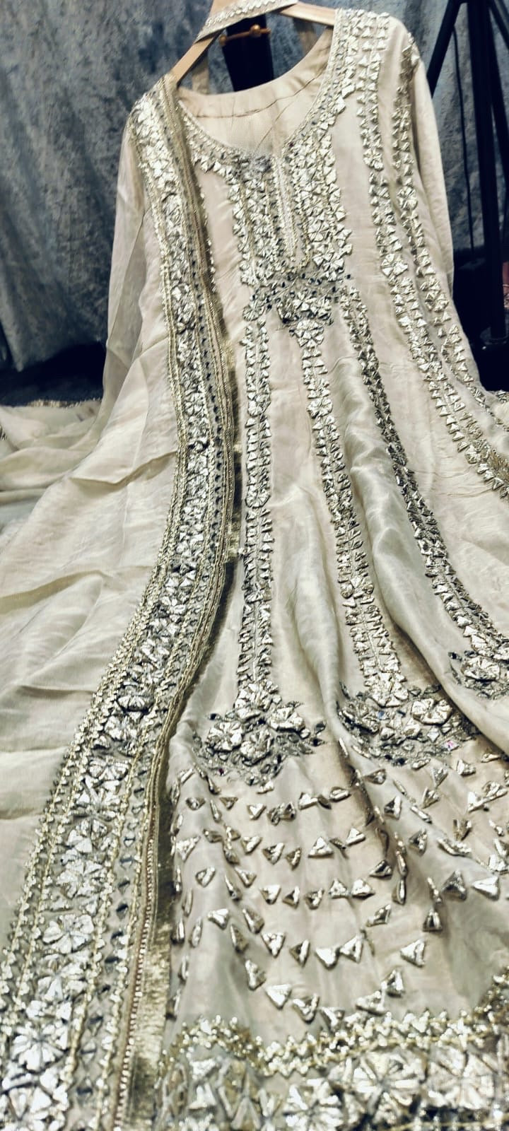 Hand Embroidered Gota and Mirror work Heavy Anarkali | The Oh My Gota Collection