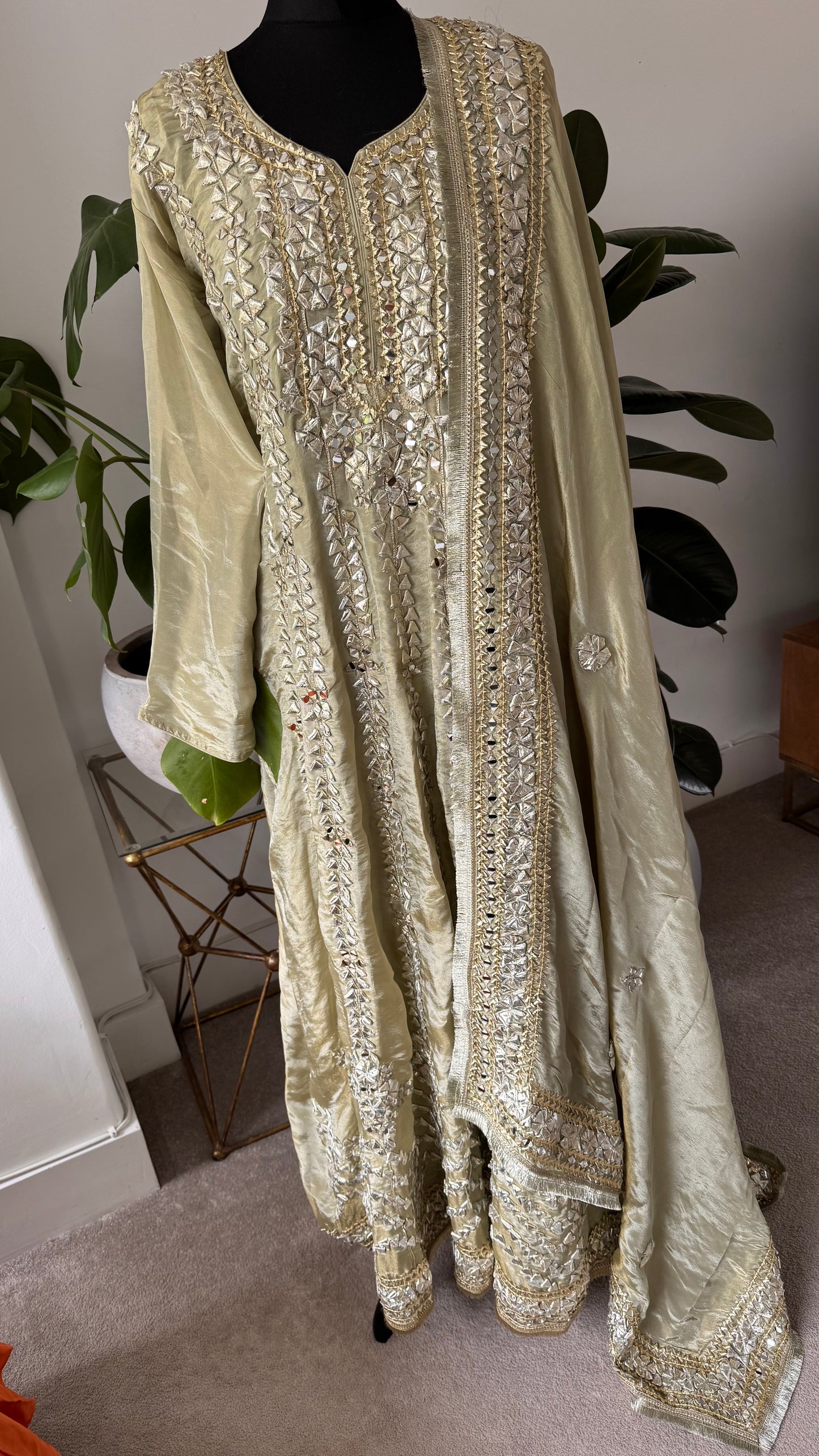Hand Embroidered Gota and Mirror work Heavy Anarkali | The Oh My Gota Collection