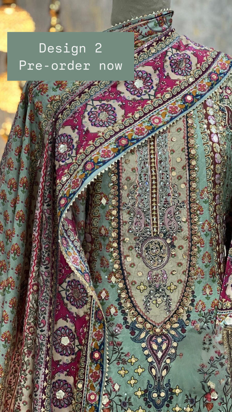 The Silk Printed Anarkali Collection