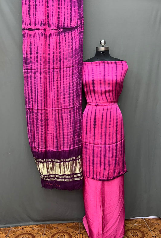 Hot Pink | Pure Modal Silk Suit Unstitched