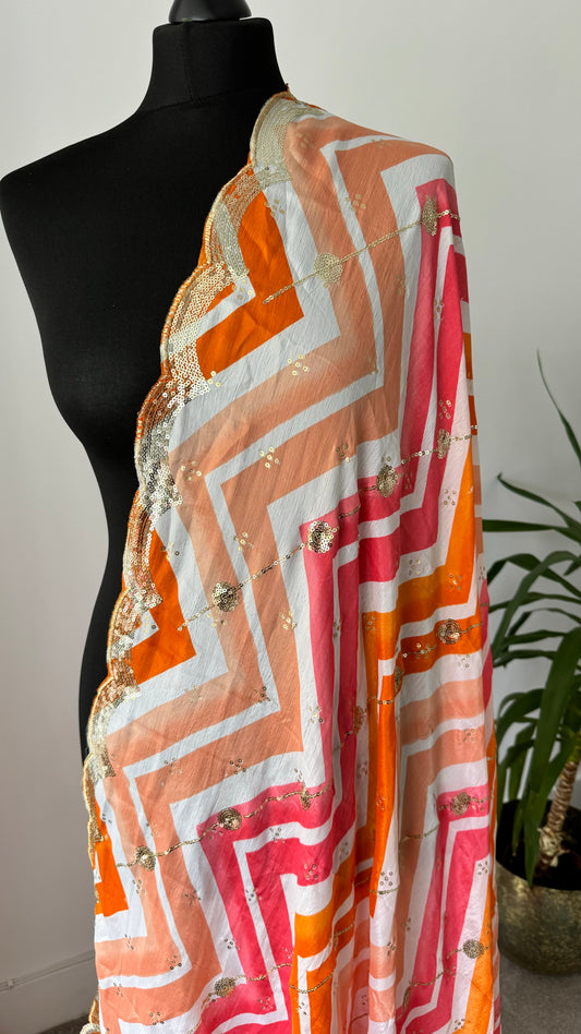 Peach & Coral Zigzag | The Ethereal Collection