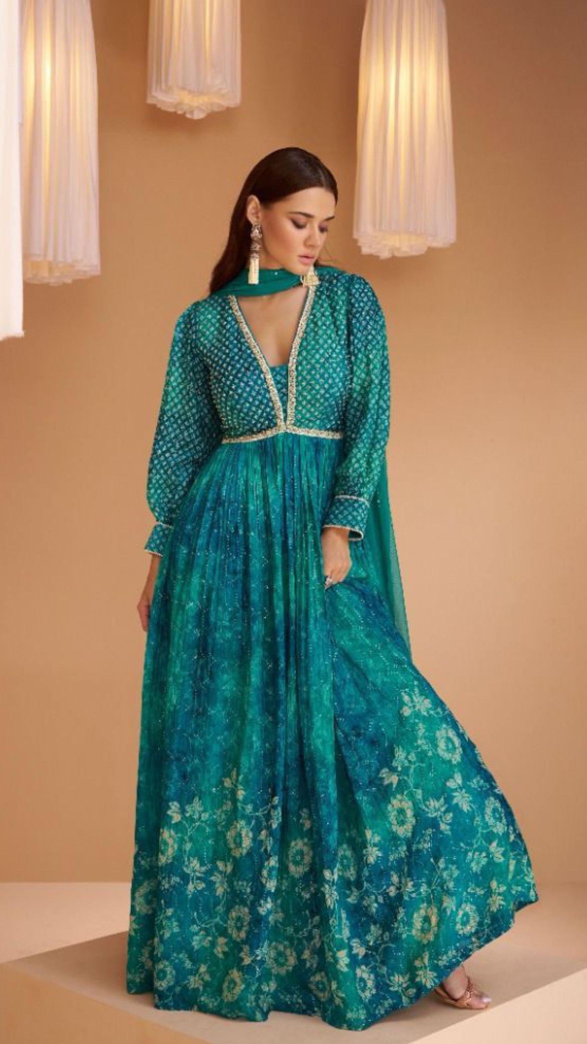 Aqua Anarkali