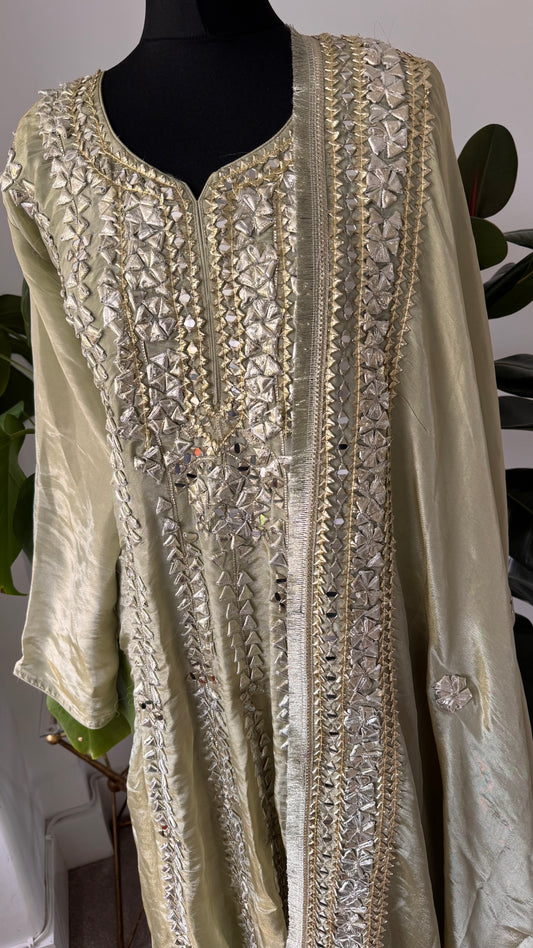 Hand Embroidered Gota and Mirror work Heavy Anarkali | The Oh My Gota Collection