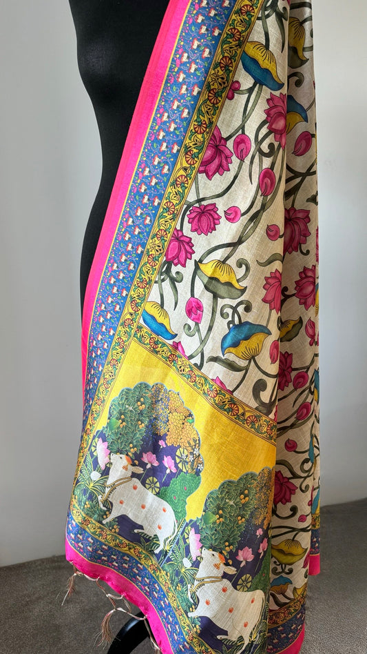 Lotus | Pure Linen Duputta